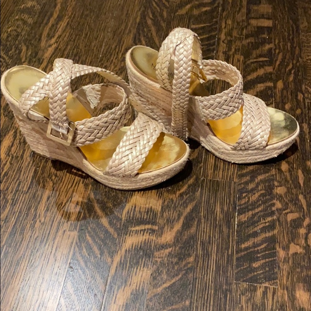 Michael Kors gold sandals